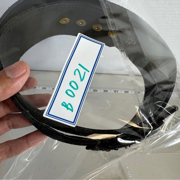 Vintage  80s Rare Dino Valiano Black Gold Adjustable Snap Belt Size 38 - Picture 13 of 13